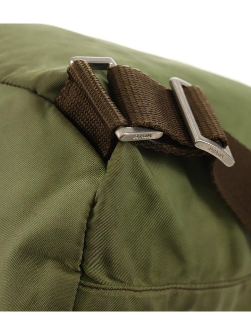 PRADA Backpack Nylon Khaki Silver - Picture 15 of 16